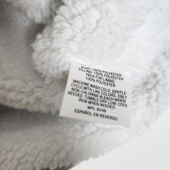 International Concepts INC Sherpa Lined Quilted Diamond Mens Large Gray Vest - Picture 8 of 12